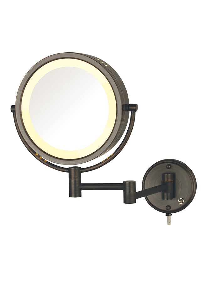 جيردون مرآة مكياج تُثبت على الحائط ومزودة بإضاءة بمقدار تكبير 8 أضعاف طراز Hl75Bz رمادي