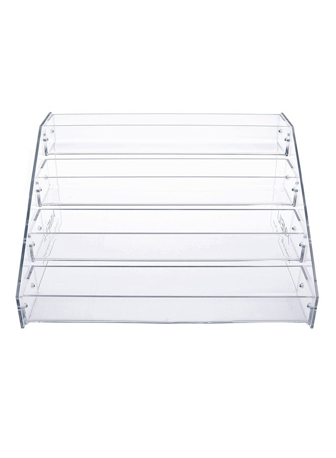 آيميلي حامل عرض مستحضرات التجميل من الآكريليك مكون من 4 رفوف شفاف - Image 1