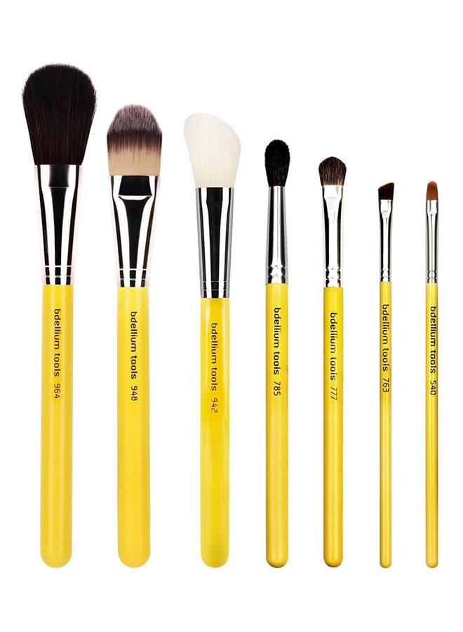 Bdellium Tools 7-Piece Studio Line Basic Makeup Brush Set Yellow/Black  - Image 2