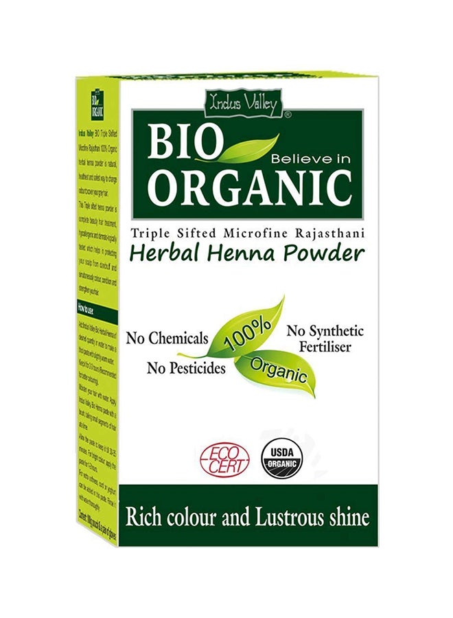 Indus Valley Bio Organic Herbal Henna Powder 100grams  - Image 1