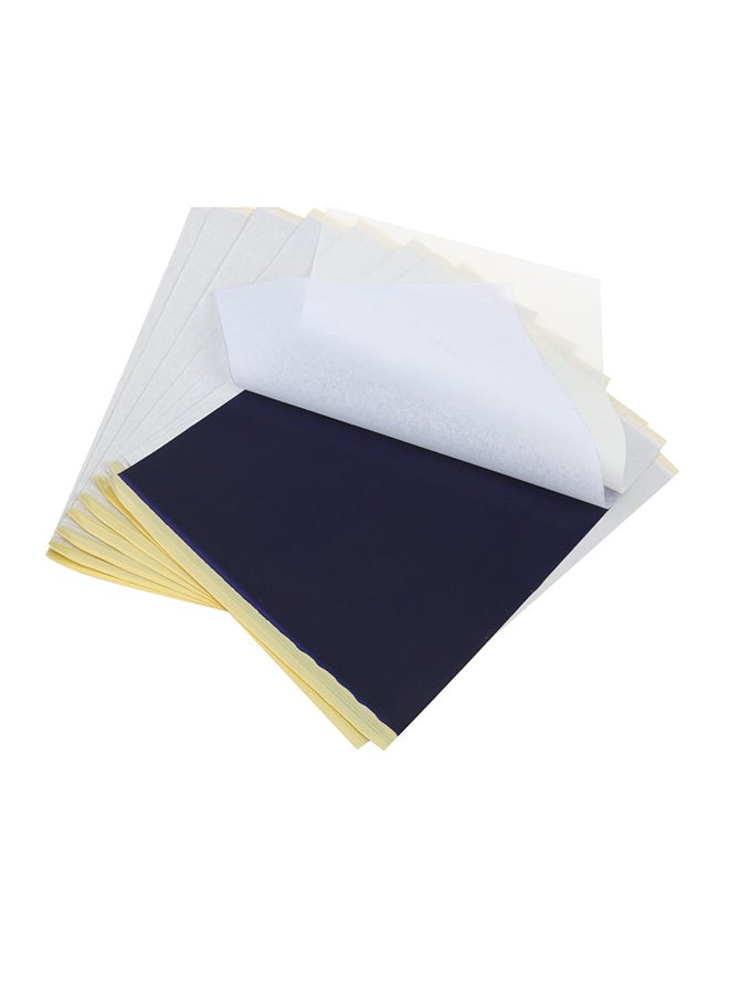 10 قطع من أوراق وشم إستنسل من كربون حراري أبيض/أسود/أصفر