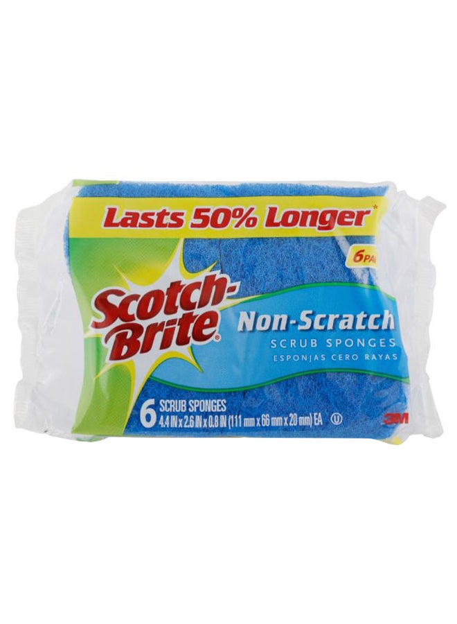 Scotch Brite - 6-Piece Non-Scratch Scrub Sponge Set Blue - Image 1