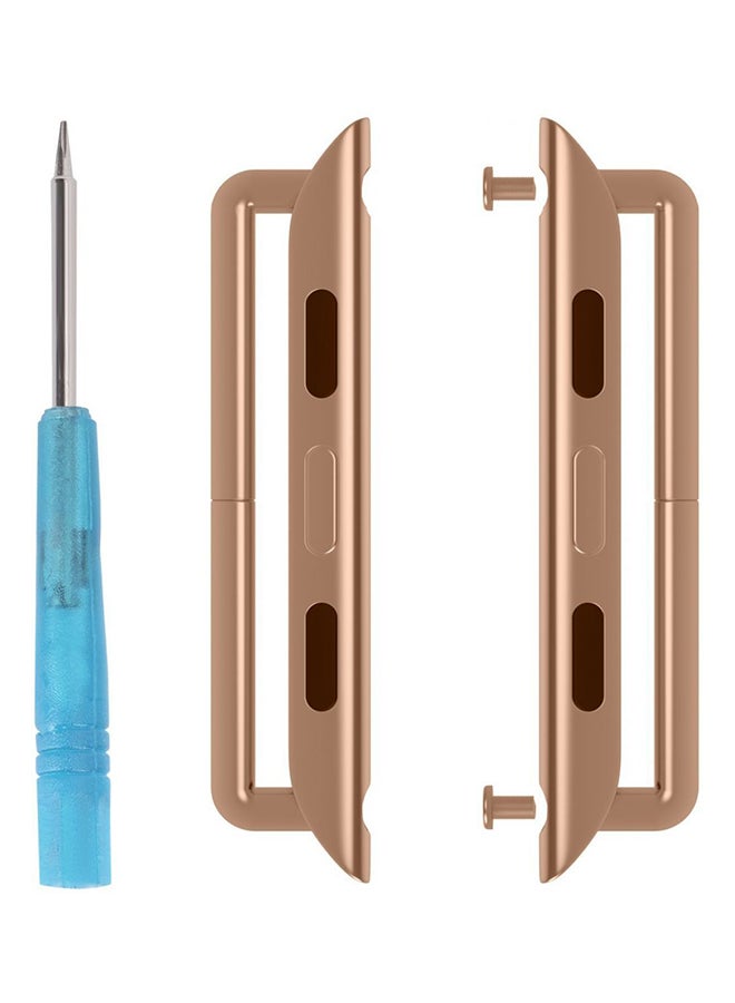 مشبك مهايئ السورا بموصلات محورية معدنية مع مفك براغي لساعة أبل 38 مم unisex - Image 1