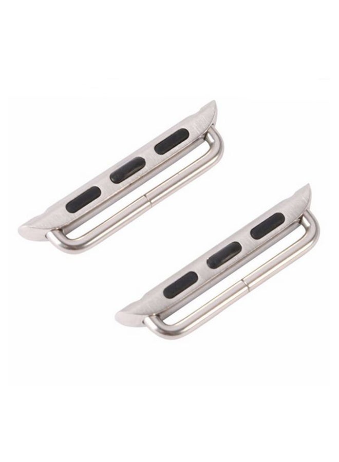 مشبك مهايئ السورا بموصلات محورية معدنية لساعة أبل 38 مم unisex - Image 2