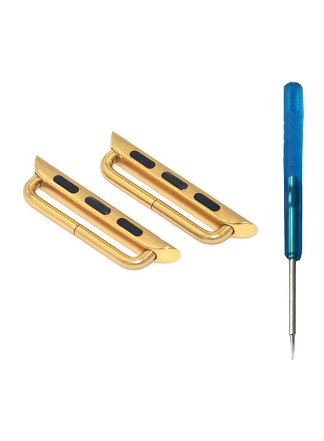 مشبك مهايئ السورا بموصلات محورية معدنية مع مفك براغي لساعة أبل 42 مم unisex - Image 1