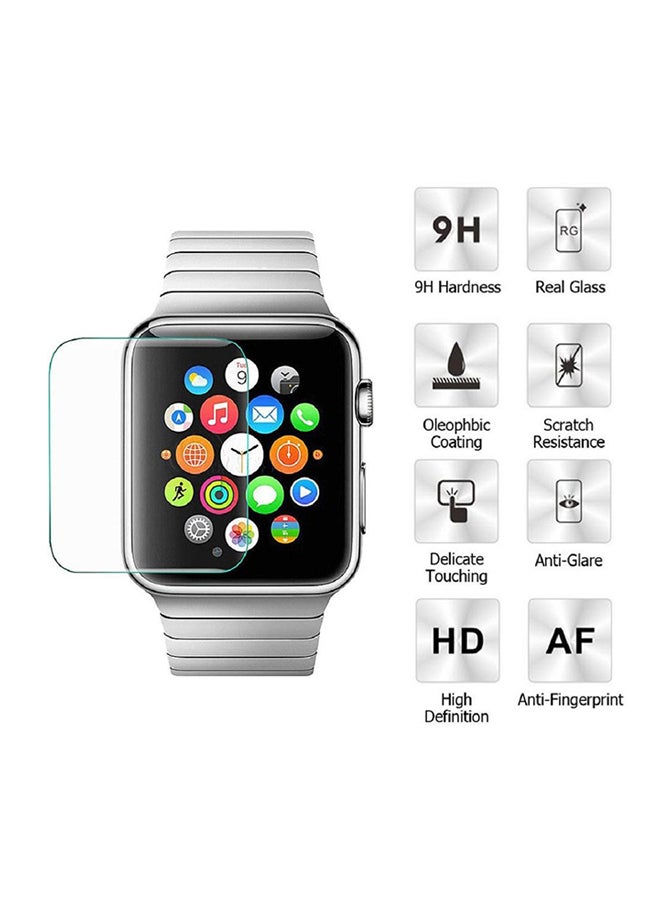 Tempered Glass Screen Protector For Apple Watch Series 3 42mm Clear - Image 2