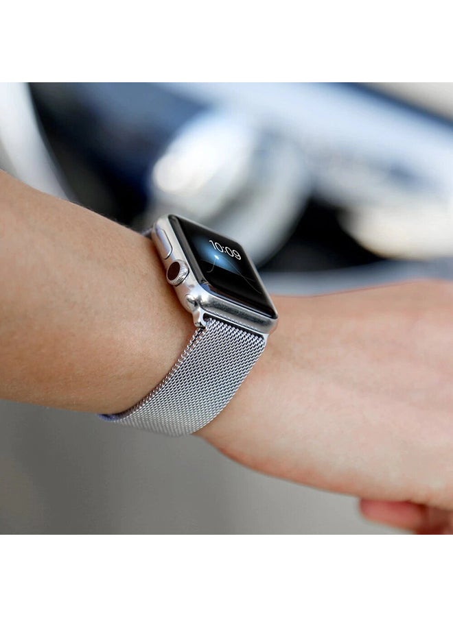 بورودو سوار شبكي لساعات آبل فضي - Image 2