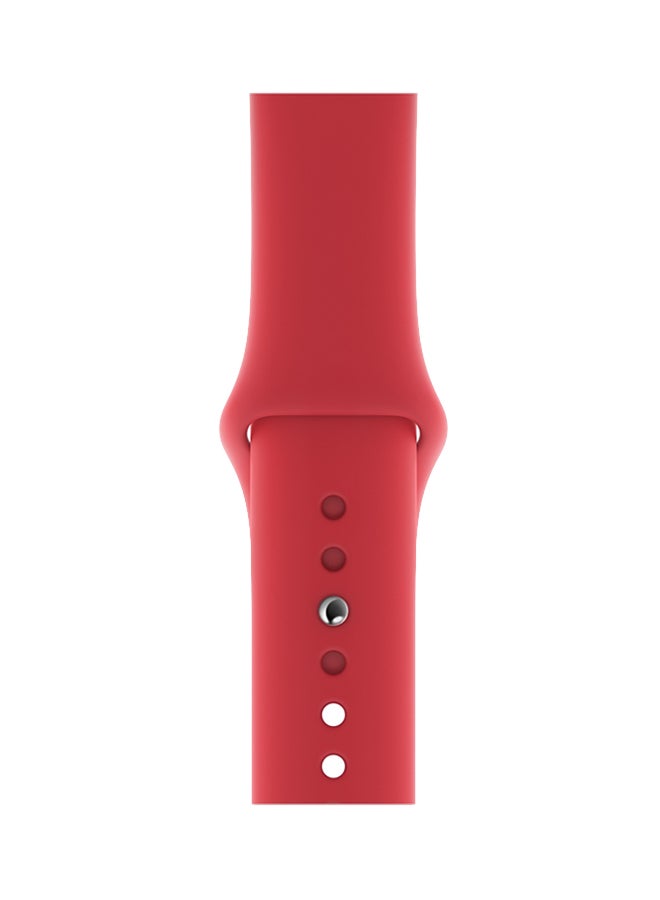 porodo - Silicone Wrist Band For Apple Watch 42-44mm Red - Image 1