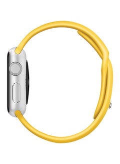 porodo Silicone Wrist Band For Apple Watch Yellow  - Image 2