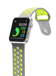 porodo Wrist Band For Apple Watch Nike + Grey/Green  - Image 3