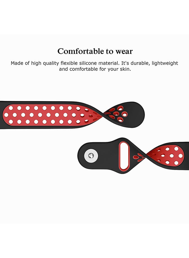 porodo - Replacement Band For Apple Watch Nike+ 38-40mm Black/Red - Image 1
