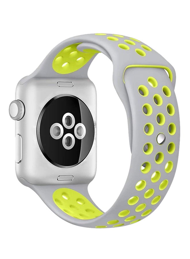 porodo - Replacement Band For Apple Watch Nike+ 42-44mm Grey/Green - Image 1