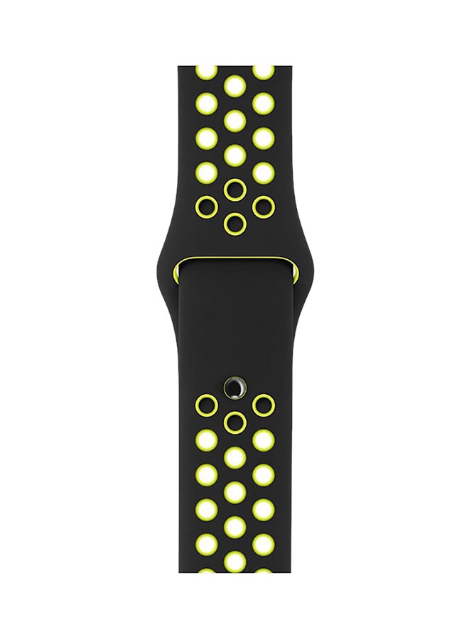 porodo - Replacement Band For Apple Watch Nike+ 42-44mm Black/Green - Image 1