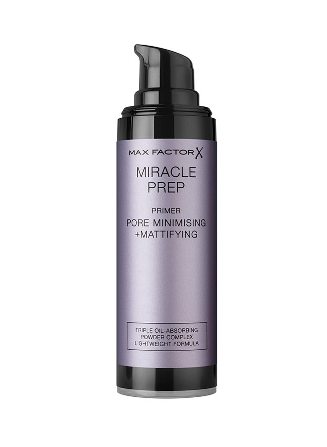 Max Factor Miracle Prep Pore Minimising + Mattifying Primer, 30ml Translucent  - Image 1