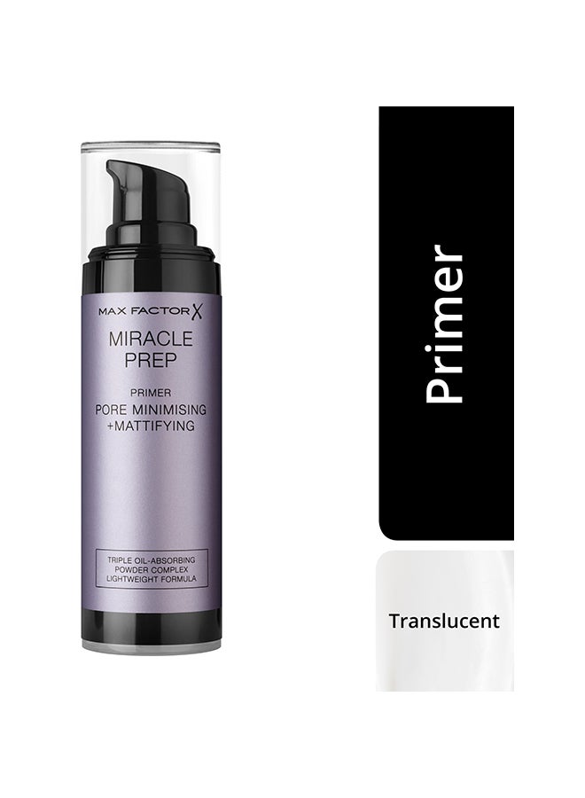 Max Factor Miracle Prep Pore Minimising + Mattifying Primer, 30ml Translucent  - Image 4
