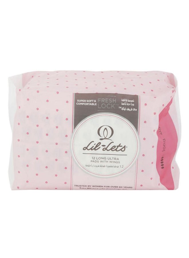 ليل ليتس عبوة فوط صحية رفيعة وطويلة بالأجنحة من 12 قطعة - Image 2