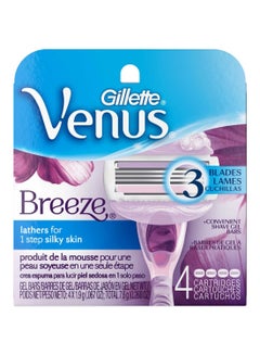 Gillette 4-Piece Venus Breeze Razor Blade Refills Set 