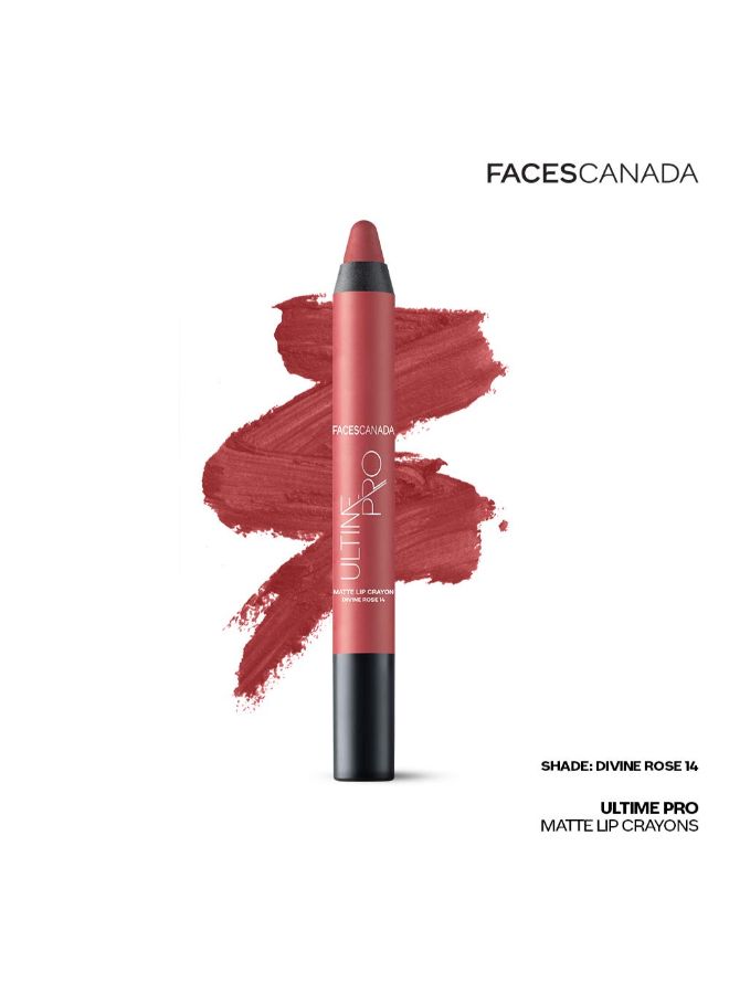 Faces Ultimate Pro Matte Lip Crayon Divine Rose 14 - Image 2