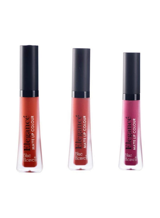 بلو هيفن عبوة مكونة من 3 قطع أحمر شفاه إيليجانس بلون مطفأ متعدد الألوان - Image 1