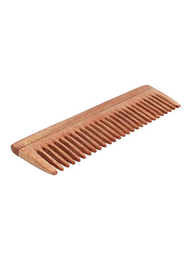 Wooden Broad Tooth Comb Light Brown - v1566897702/N29294572A_1