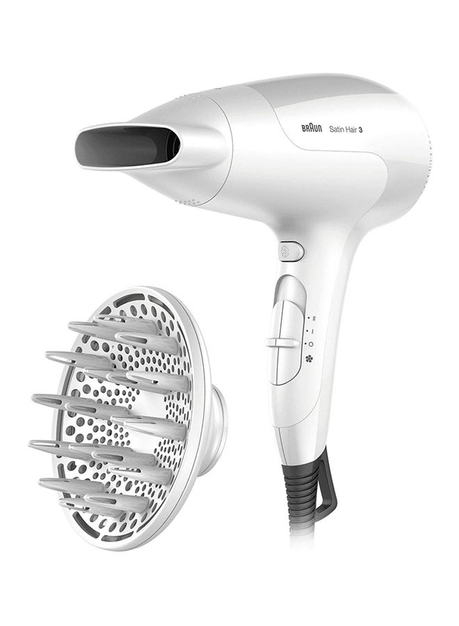 براون مجفف الشعر ساتين بيرفيكشن مزود بثلاث سرعات أبيض - Image 1