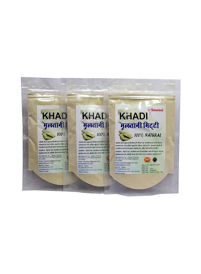 KHADI Omorose Pack Of 3 Multani Mitti Powders 300grams