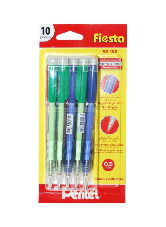 بنتل طقم أقلام رصاص فييستا أوتوماتيكية من 10 قطع متعدد الألوان - Image 1