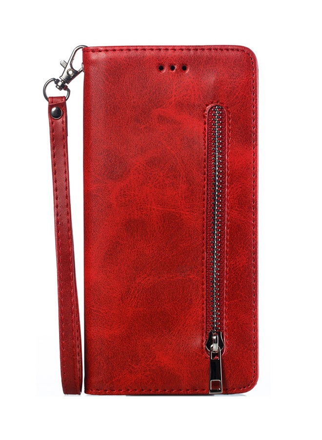 Protective Wallet Cards Case Cover For Apple iPhone X / XS Red - Image 1