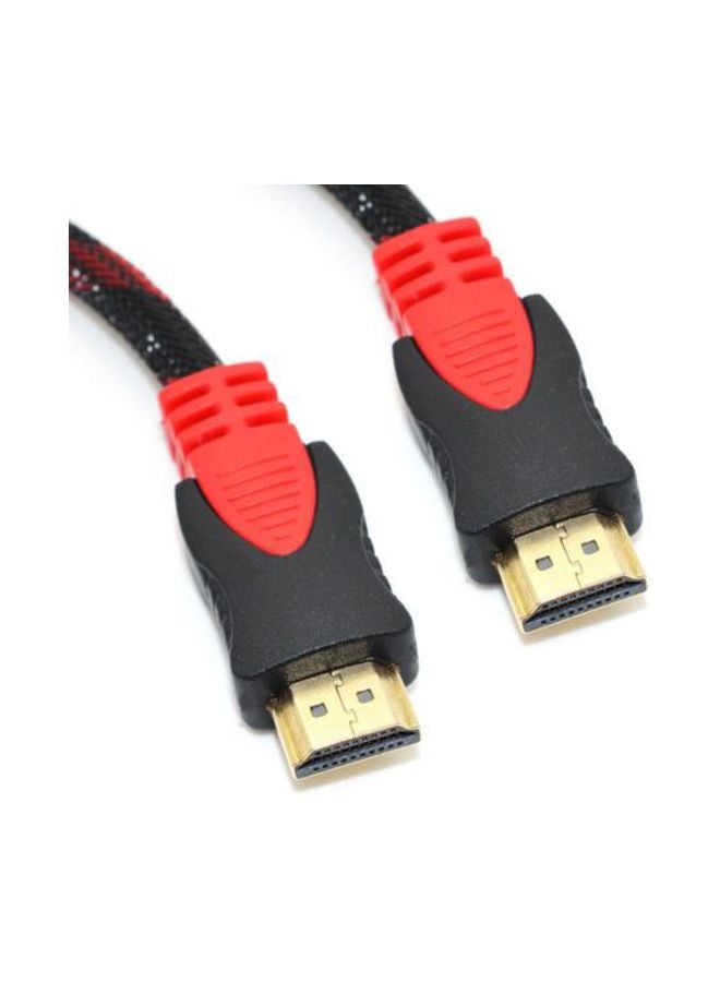 كابل HDMI أسود / أحمر / ذهبي - Image 2