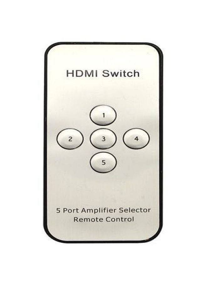 5 Port HDMI Splitter With Remote IR Support Black/Silver - Image 3