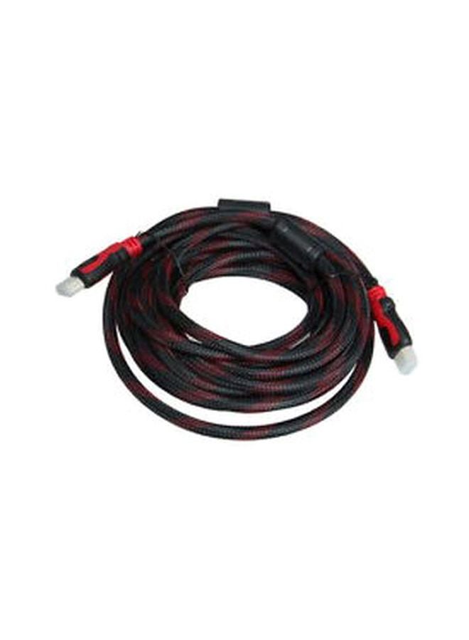 كابل من وصلة HDMI ذكر إلى وصلة HDMI ذكر أحمر وأسود - Image 1