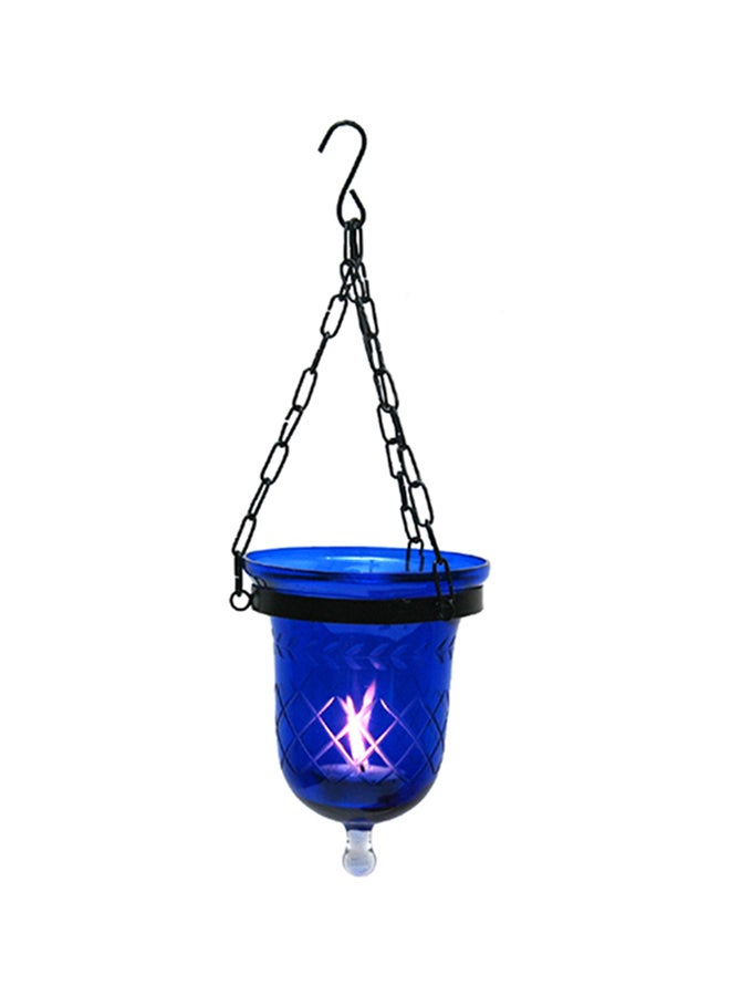 Antique Museum Hanging Candle Lamp Blue/Black 10cm 