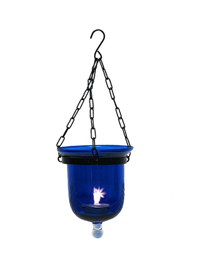 Antique Museum Ramadan Hanging Candle Lantern Lamp Blue/Black 10cm 