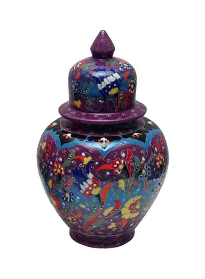 Arabic Handmade Painted Pot Purple 15centimeter - v1566911114/N29385782A_1