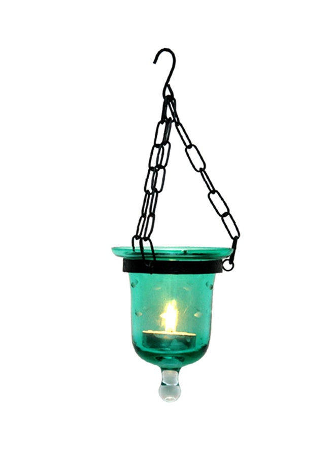 Antique Museum Ramadan Hanging Candle Lantern Lamp Blue 10cm  - Image 1