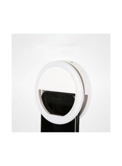Generic LED Ring Flash Light for Smartphone White  - Image 2