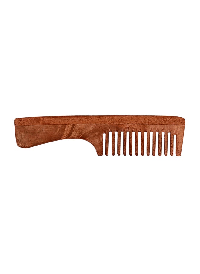 Wooden Broad Tooth Comb Light Brown - v1566911623/N29294577A_2