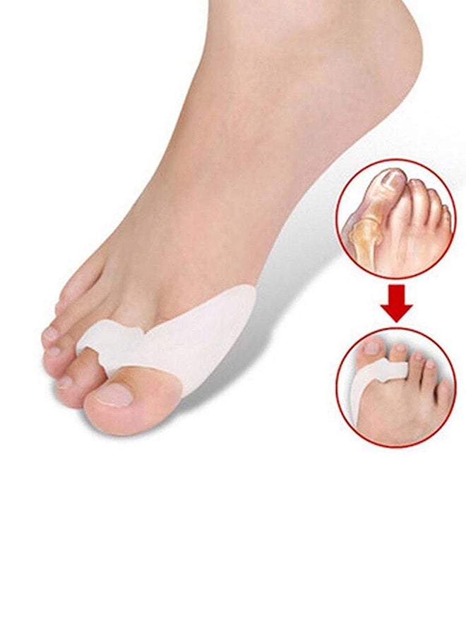 Syga 2-Piece Silicone Toe Separator Set White - Image 2