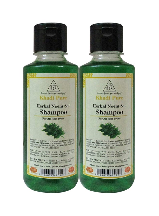 Khadi 2 Piece Pure Herbal Neem Sat Shampoo Set 210ml 