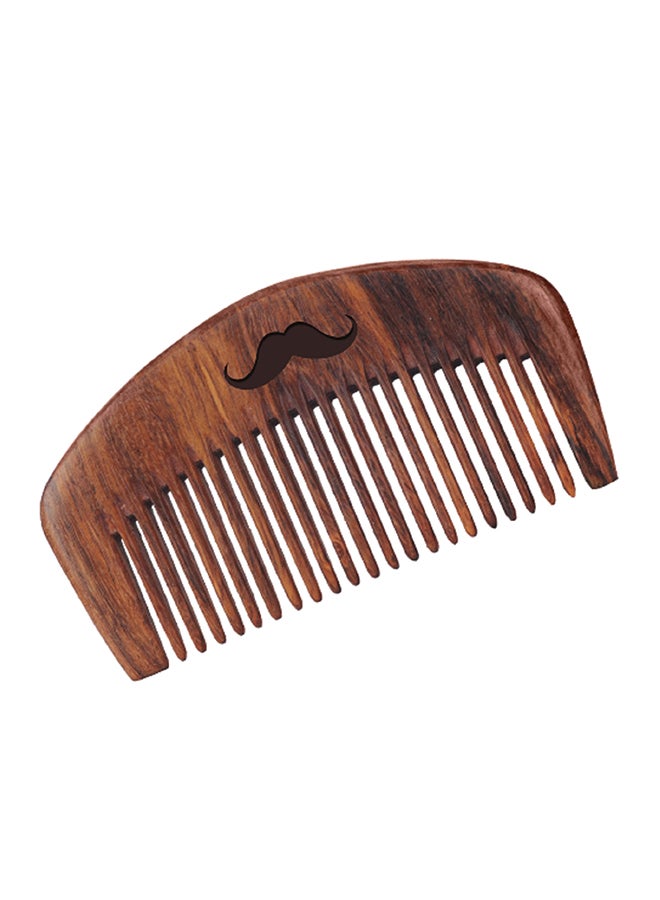 مين ديسيرف مشط لحية من خشب الساسم بني - Image 2