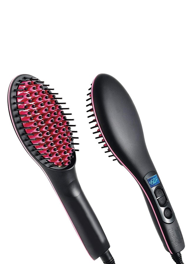 Concepta Electric Hair Straightener Brush With Temperature Control And Digital Display Black - Image 1