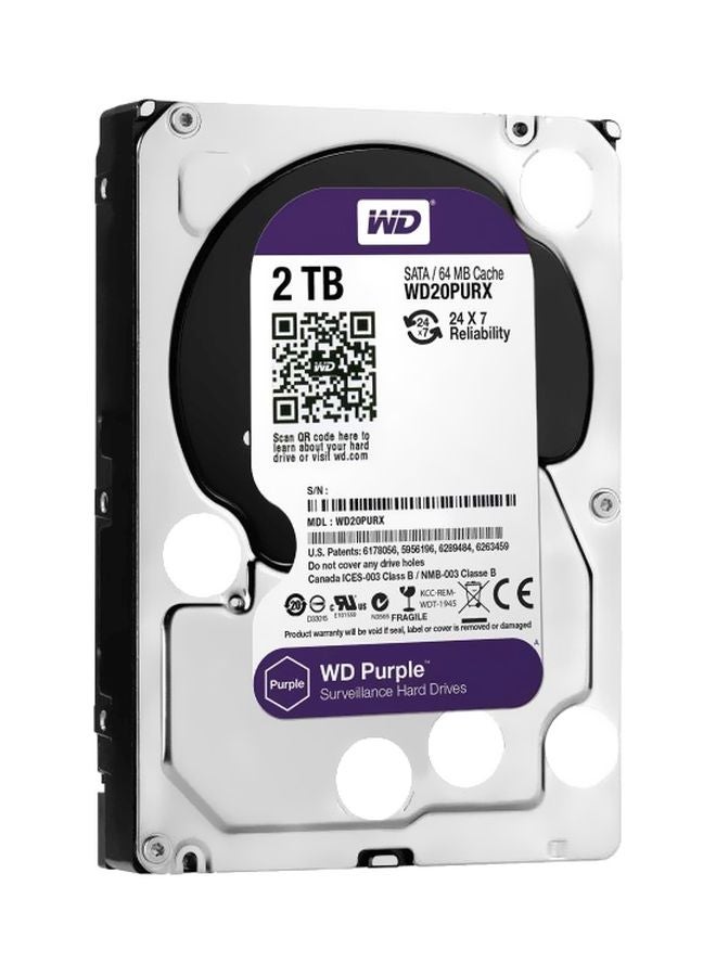 WD - Purple Surveillance 3.5-inch Internal Hard Drive Silver/Black - Image 1