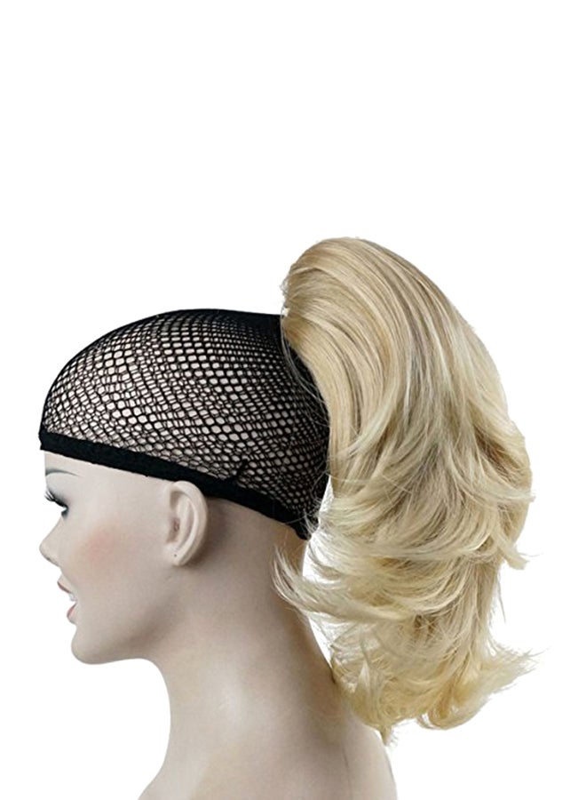 ليديل وصلة شعر بتصميم ذيل حصان مزدوجة الاستخدام للشعر المسترسل والمجعد باترسكوتش/ أشقر فاتح 12بوصة - Image 2