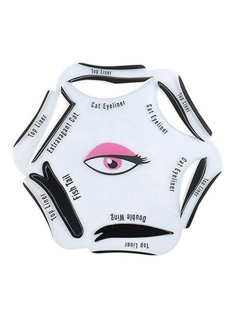 6 In 1 Cat Eye Liner Stencil White