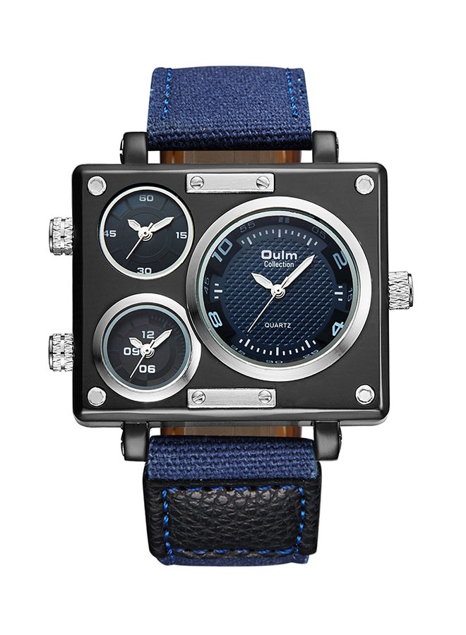 Oulm Men's Analog Sports Watch HP359503 - 50 mm - Blue/Black  - Image 1