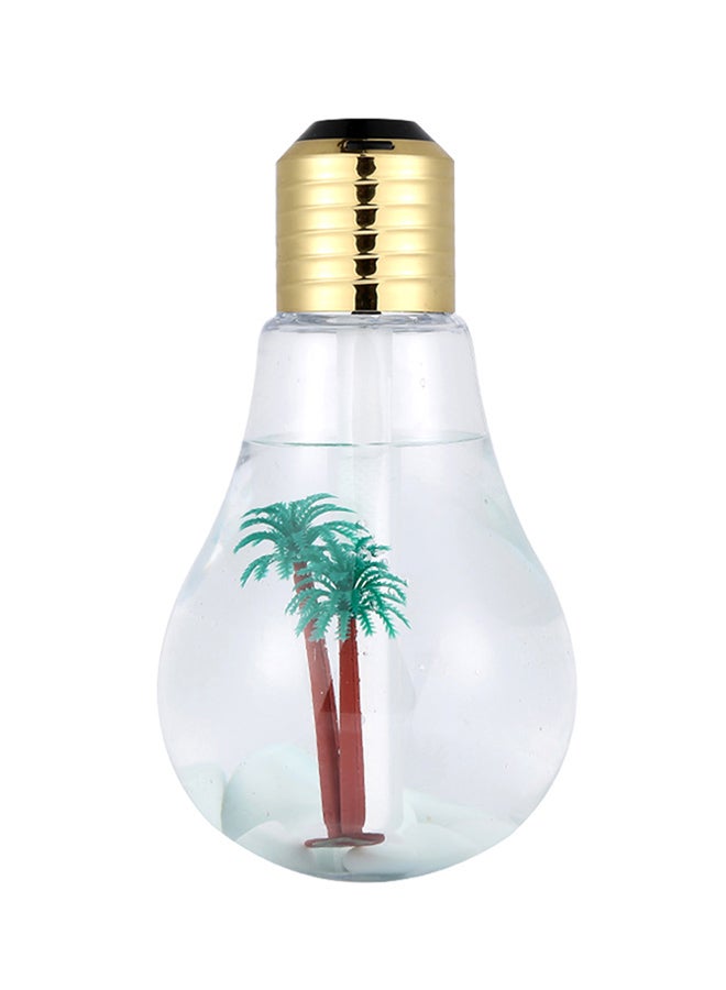 سابو جهاز ترطيب الهواء المحمول مع إضاءة ليلية على شكل لمبة شفاف/ ذهبي - Image 1