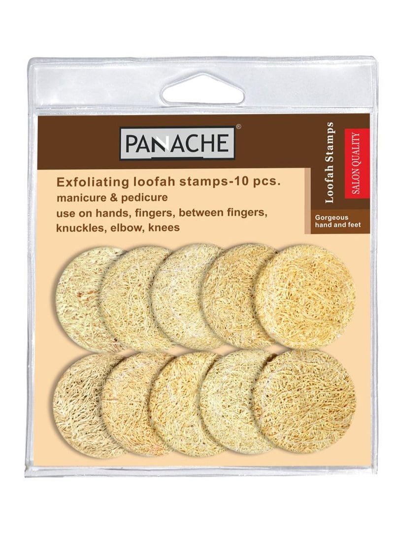 Panache Pack Of 10 Loofah Stamps Beige 3.8cm  - Image 2