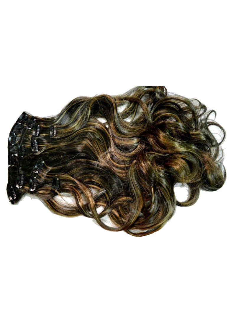 Artifice 6-Piece Curly Silky Hair Extension Set Multicolour - Image 1