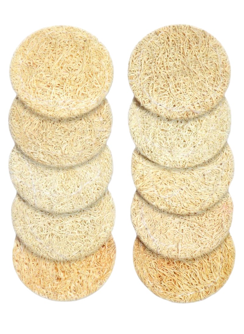 Panache Pack Of 10 Loofah Stamps Beige 3.8cm  - Image 1