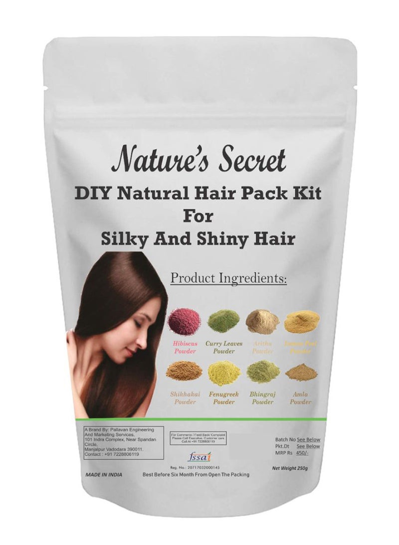 Nature's Secret DIY Natural Hair Pack For Sliky And Shiny Hair 250grams 